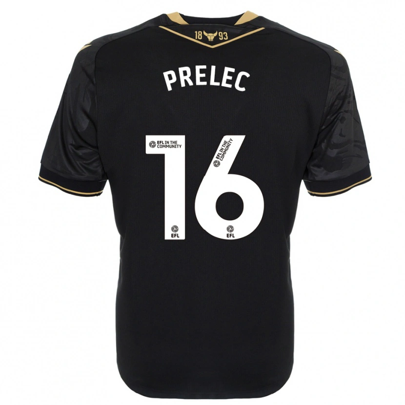 Danxen Kid Nik Prelec #16 Black Gold Away Jersey 2025/26 T-Shirt