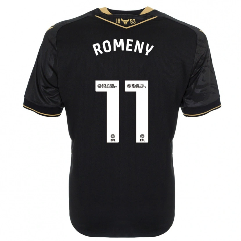 Danxen Kid Ole Romeny #11 Black Gold Away Jersey 2025/26 T-Shirt
