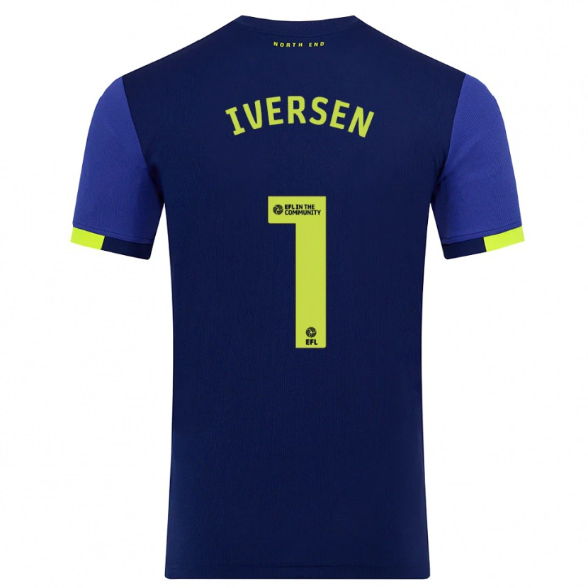 Danxen Kid Daniel Iversen #1 Navy Yellow Away Jersey 2025/26 T-Shirt