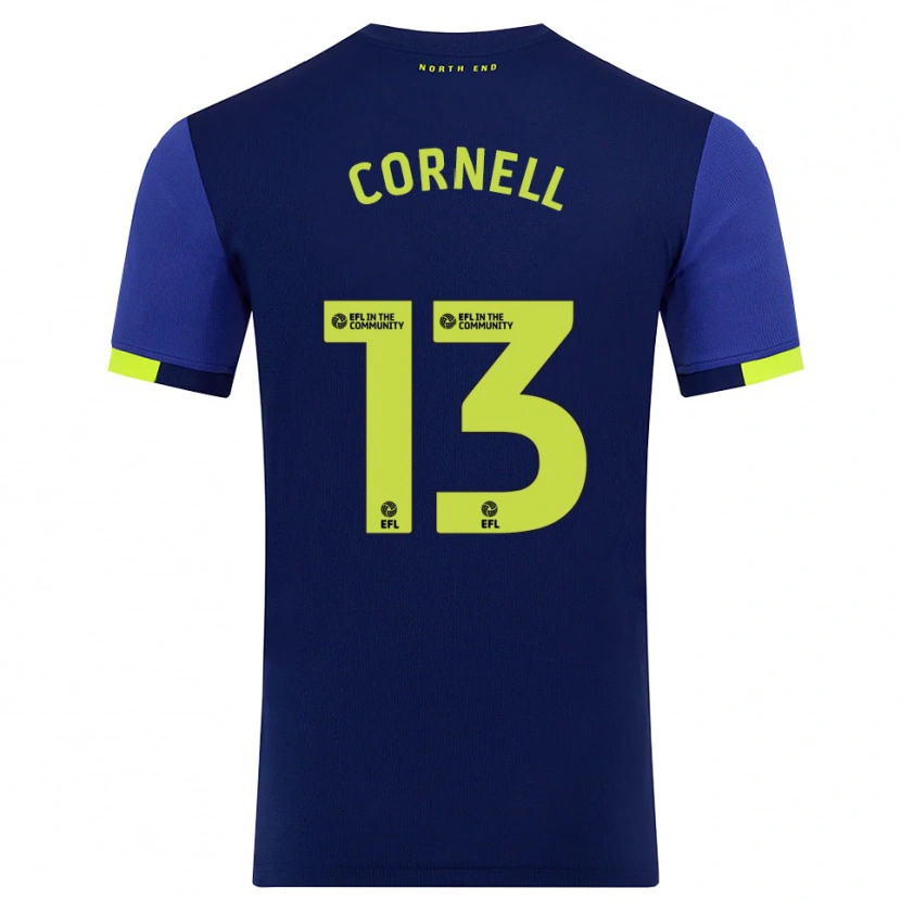 Danxen Kid David Cornell #13 Navy Yellow Away Jersey 2025/26 T-Shirt