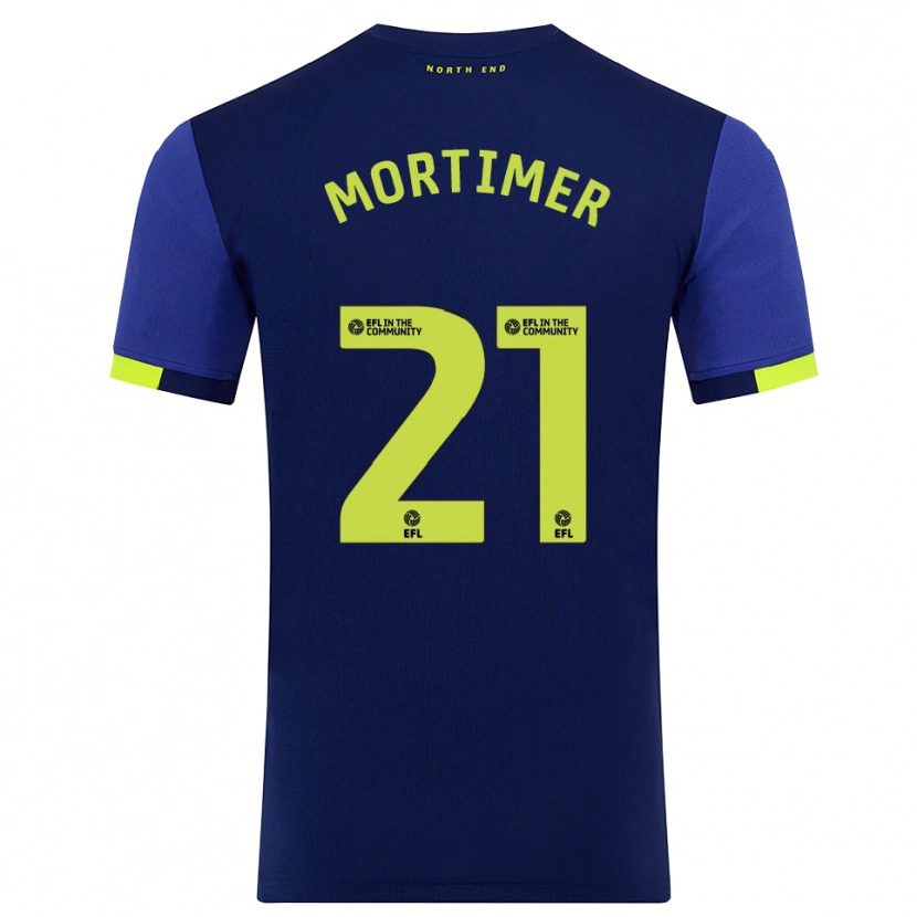 Danxen Kid Jodie Mortimer #21 Navy Yellow Away Jersey 2025/26 T-Shirt