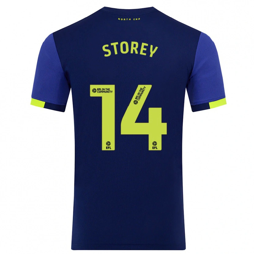 Danxen Kid Jordan Storey #14 Navy Yellow Away Jersey 2025/26 T-Shirt