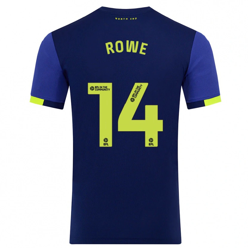 Danxen Kid Sasha Rowe #14 Navy Yellow Away Jersey 2025/26 T-Shirt