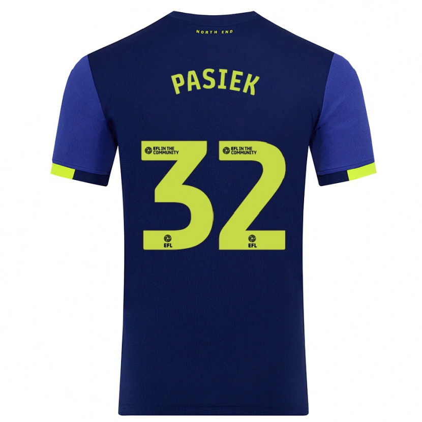 Danxen Kid Kacper Pasiek #32 Navy Yellow Away Jersey 2025/26 T-Shirt