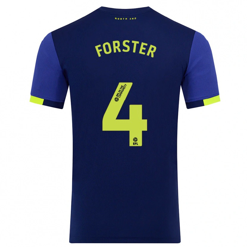 Danxen Kid Hannah Forster #4 Navy Yellow Away Jersey 2025/26 T-Shirt