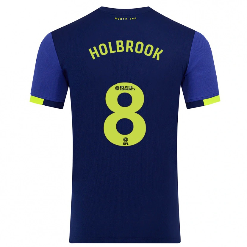 Danxen Kid Jess Holbrook #8 Navy Yellow Away Jersey 2025/26 T-Shirt