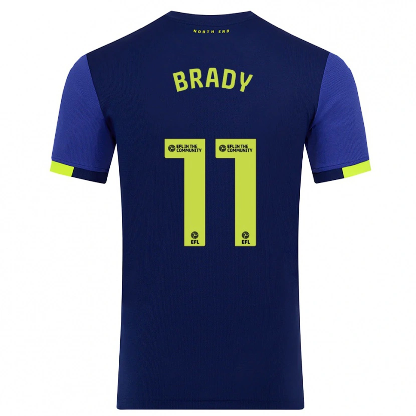 Danxen Kid Robbie Brady #11 Navy Yellow Away Jersey 2025/26 T-Shirt