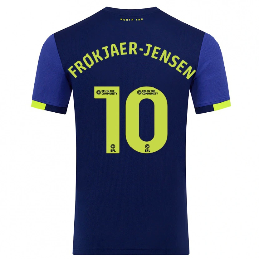 Danxen Kid Mads Frøkjaer-Jensen #10 Navy Yellow Away Jersey 2025/26 T-Shirt