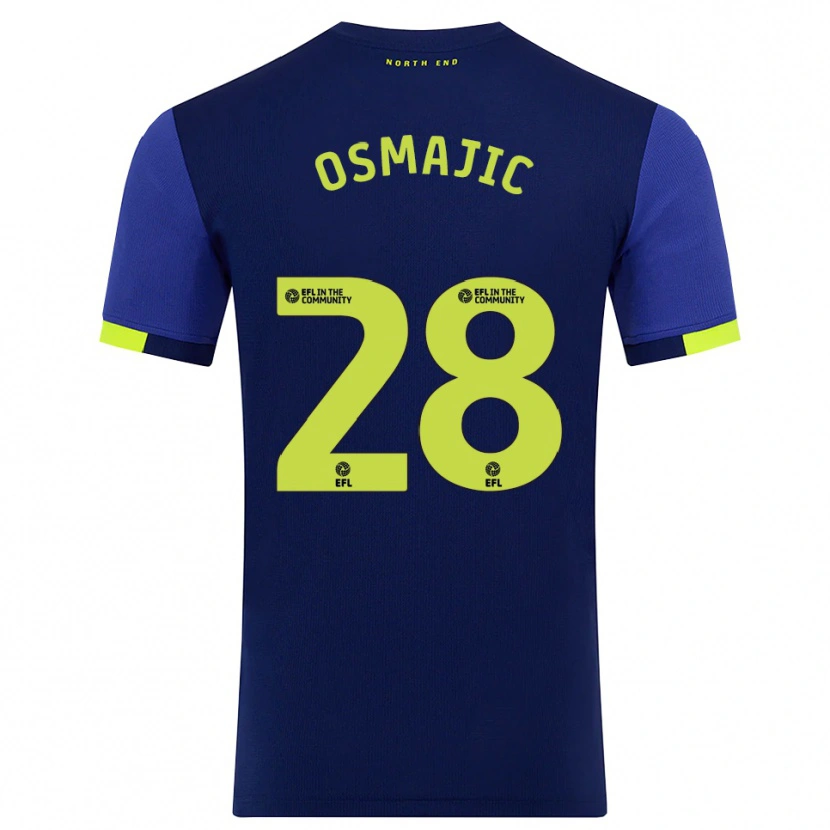 Danxen Kid Milutin Osmajic #28 Navy Yellow Away Jersey 2025/26 T-Shirt