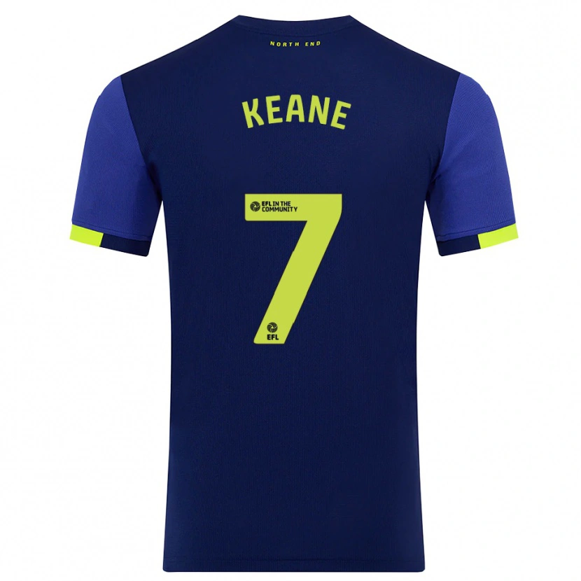 Danxen Kid Will Keane #7 Navy Yellow Away Jersey 2025/26 T-Shirt