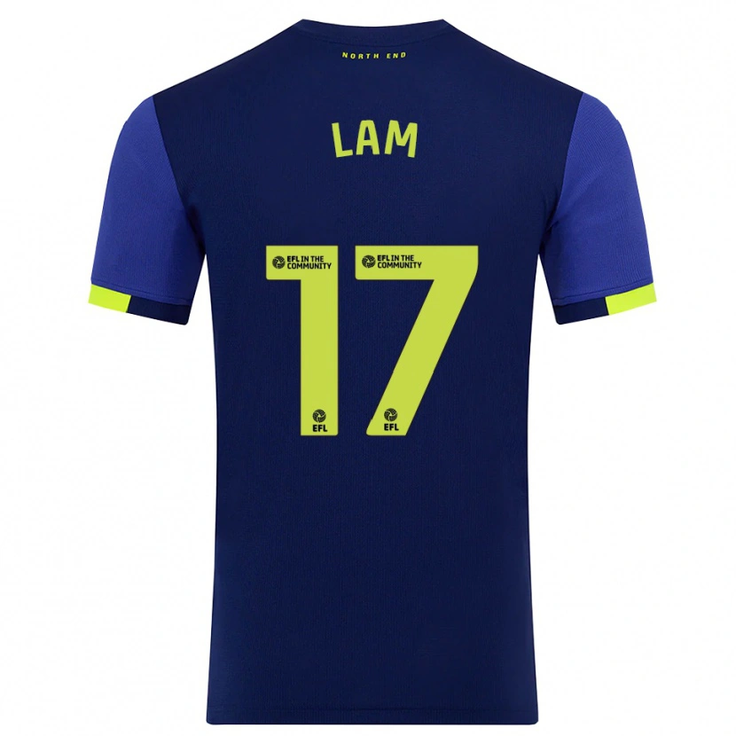 Danxen Kid Isaac Lam #17 Navy Yellow Away Jersey 2025/26 T-Shirt
