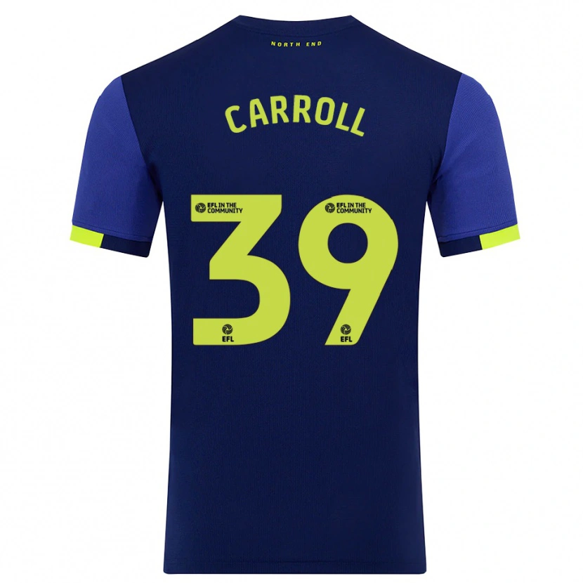Danxen Kid Theo Carroll #39 Navy Yellow Away Jersey 2025/26 T-Shirt