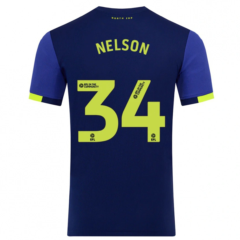 Danxen Kid Kitt Nelson #34 Navy Yellow Away Jersey 2025/26 T-Shirt