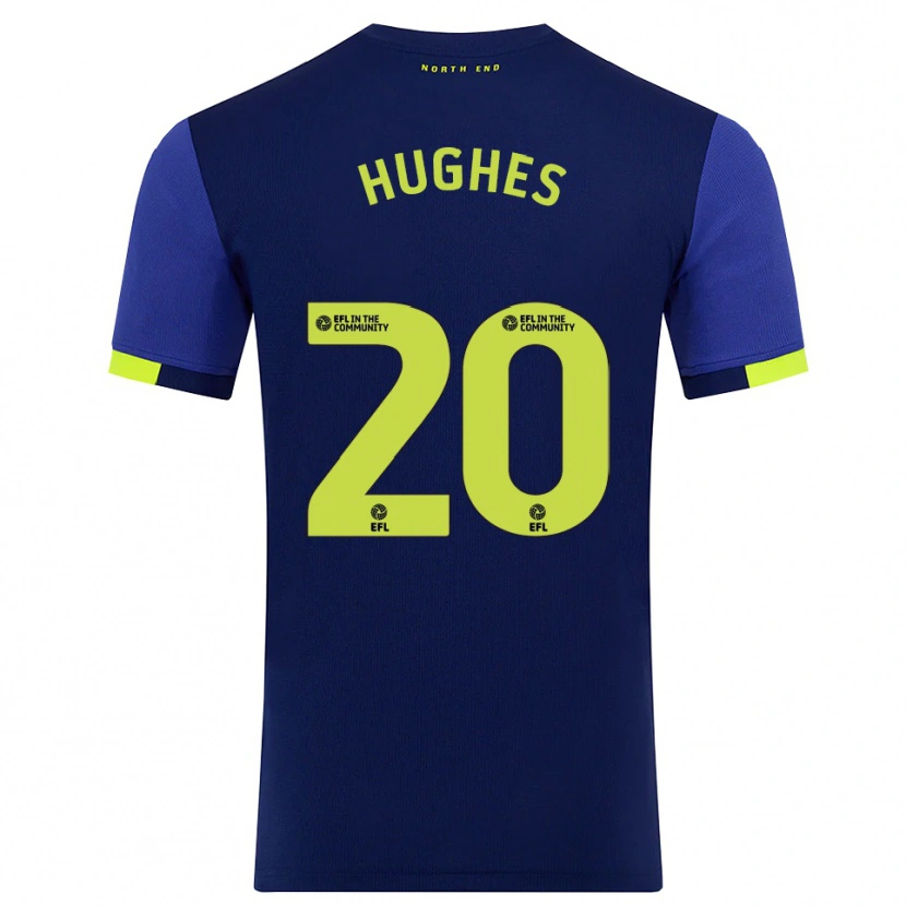 Danxen Kid Amy Hughes #20 Navy Yellow Away Jersey 2025/26 T-Shirt