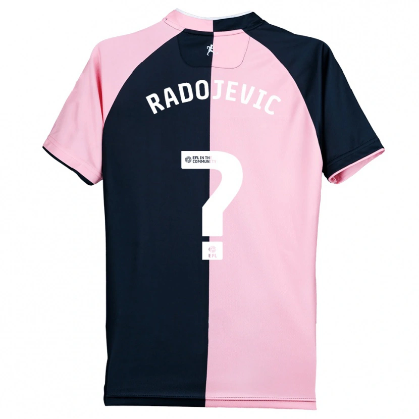 Danxen Kid Luka Radojevic #0 Pink Black Away Jersey 2025/26 T-Shirt