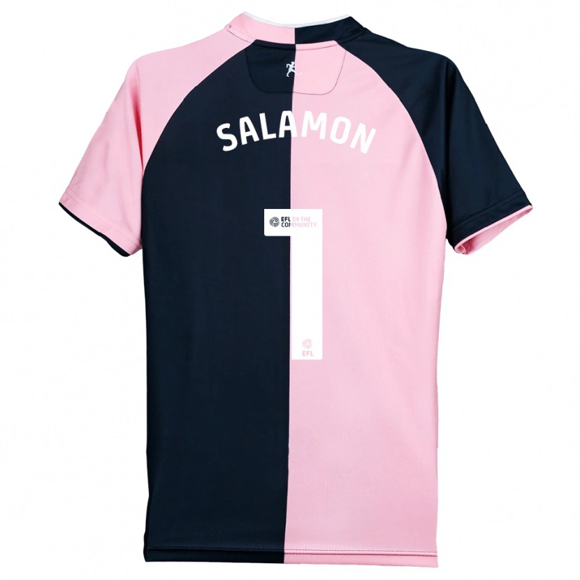 Danxen Kid Matteo Salamon #1 Pink Black Away Jersey 2025/26 T-Shirt