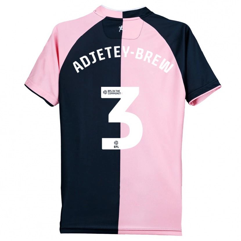Danxen Kid Cory Adjetey-Brew #3 Pink Black Away Jersey 2025/26 T-Shirt