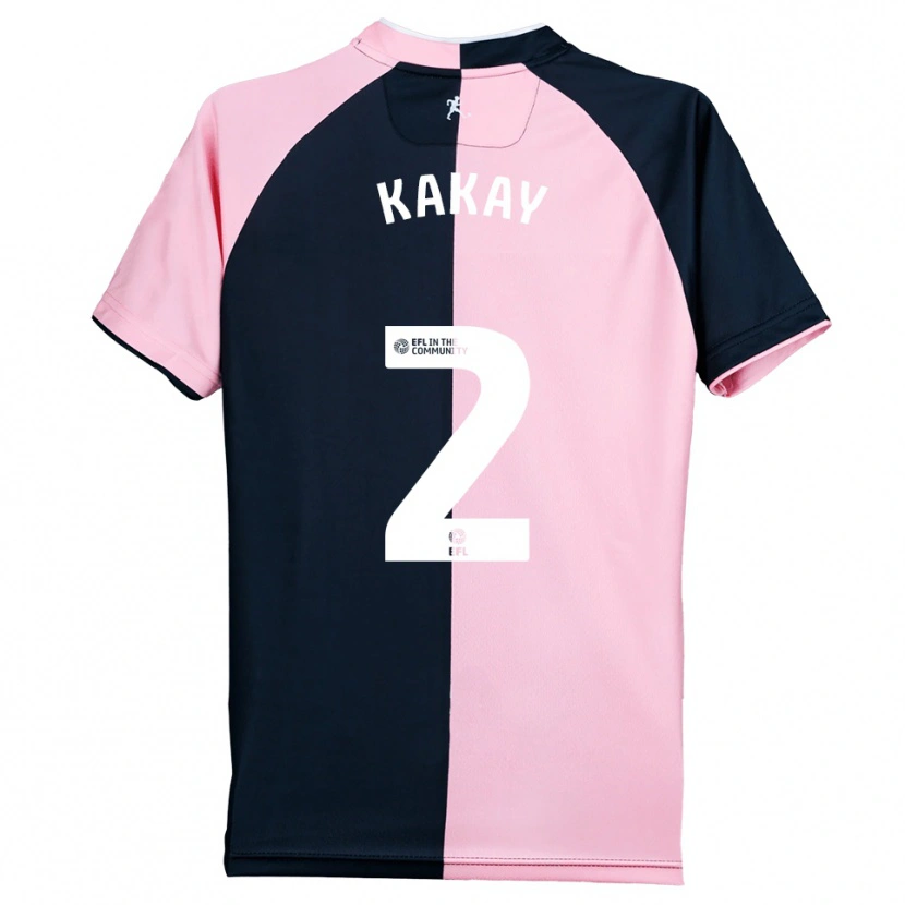 Danxen Kid Osman Kakay #2 Pink Black Away Jersey 2025/26 T-Shirt