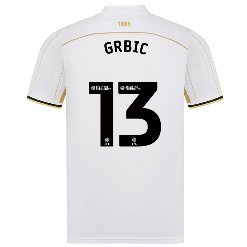 Danxen Kid Ivo Grbic #13 White Gold Away Jersey 2025/26 T-Shirt
