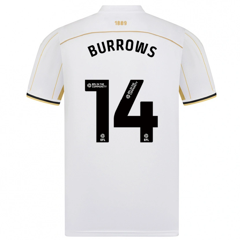Danxen Kid Harrison Burrows #14 White Gold Away Jersey 2025/26 T-Shirt