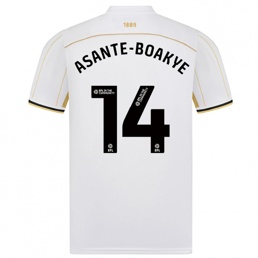 Danxen Kid Max Asante-Boakye #14 White Gold Away Jersey 2025/26 T-Shirt