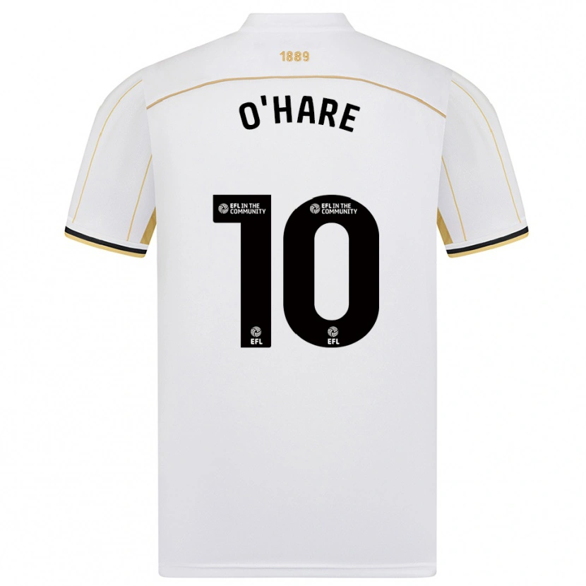 Danxen Kid Callum O'hare #10 White Gold Away Jersey 2025/26 T-Shirt