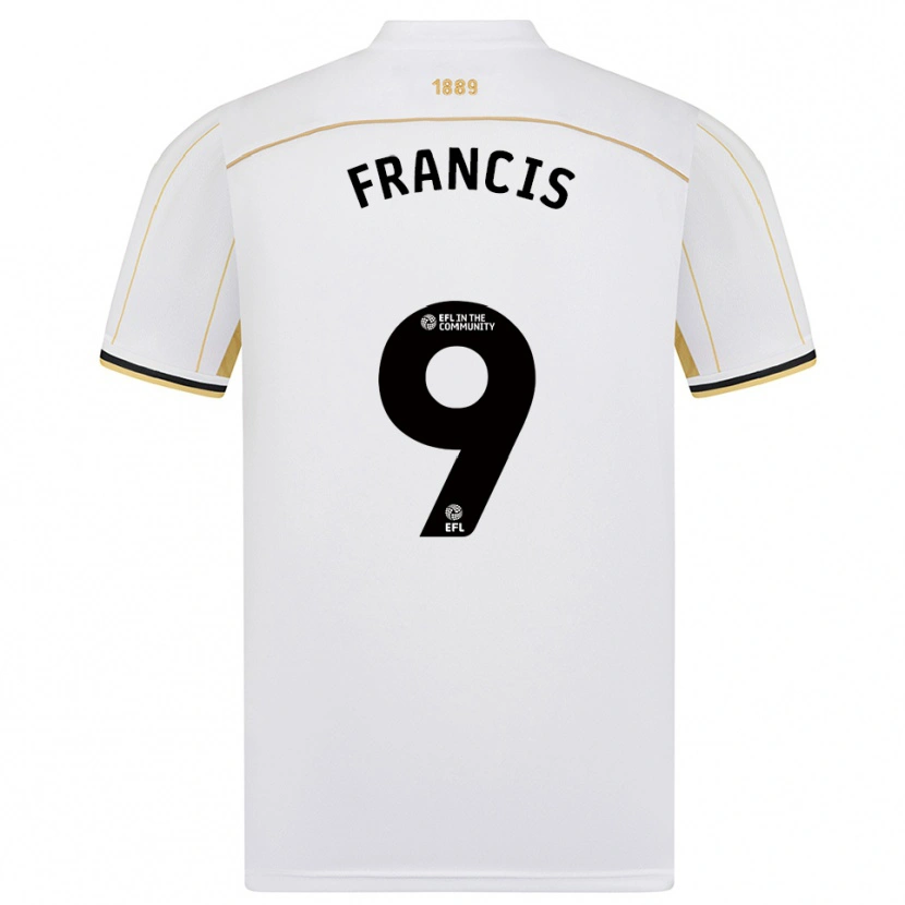 Danxen Kid Marshall Francis #9 White Gold Away Jersey 2025/26 T-Shirt
