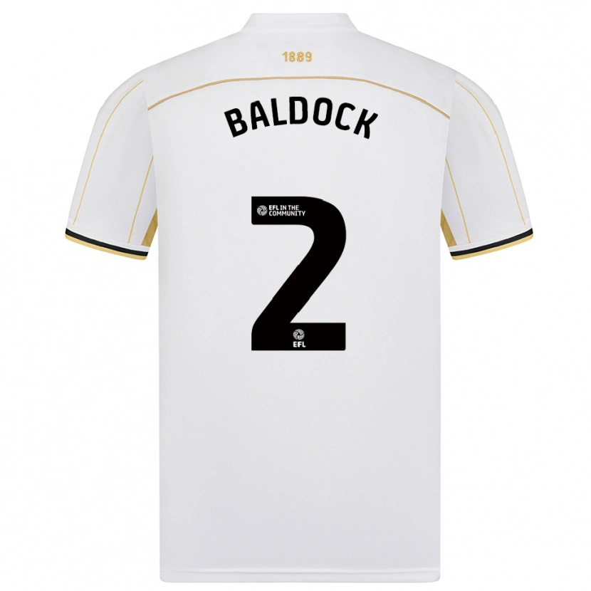 Danxen Kid George Baldock #2 White Gold Away Jersey 2025/26 T-Shirt