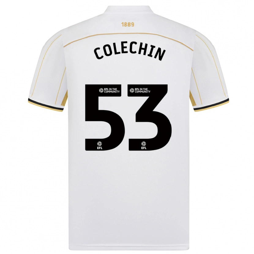 Danxen Kid Sam Colechin #53 White Gold Away Jersey 2025/26 T-Shirt