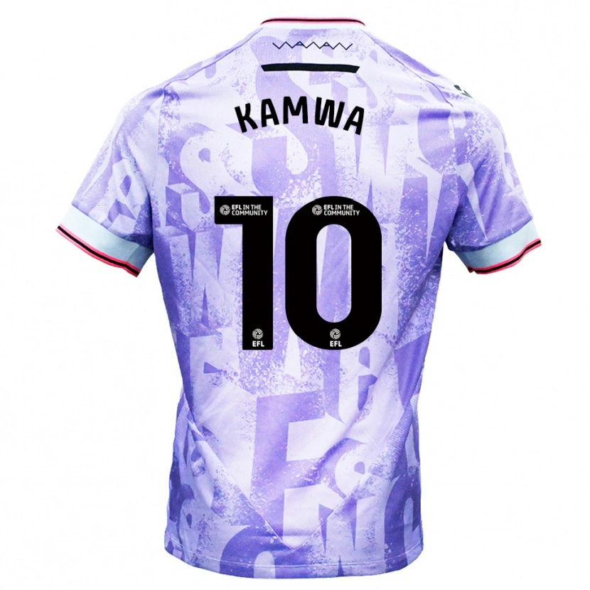Danxen Kid Donald Kamwa #10 Lilac White Away Jersey 2025/26 T-Shirt