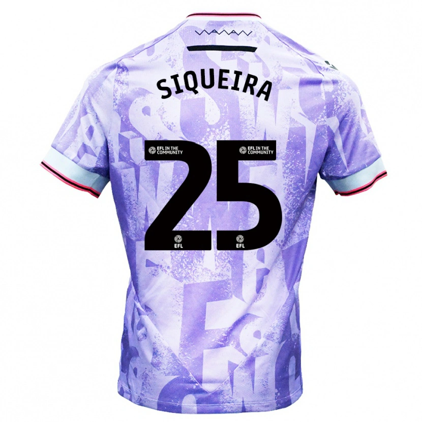 Danxen Kid Guilherme Siqueira #25 Lilac White Away Jersey 2025/26 T-Shirt