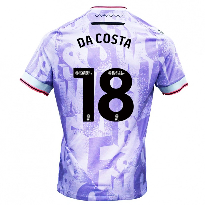 Danxen Kid Daniel Da Costa #18 Lilac White Away Jersey 2025/26 T-Shirt