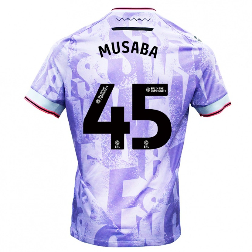 Danxen Kid Anthony Musaba #45 Lilac White Away Jersey 2025/26 T-Shirt