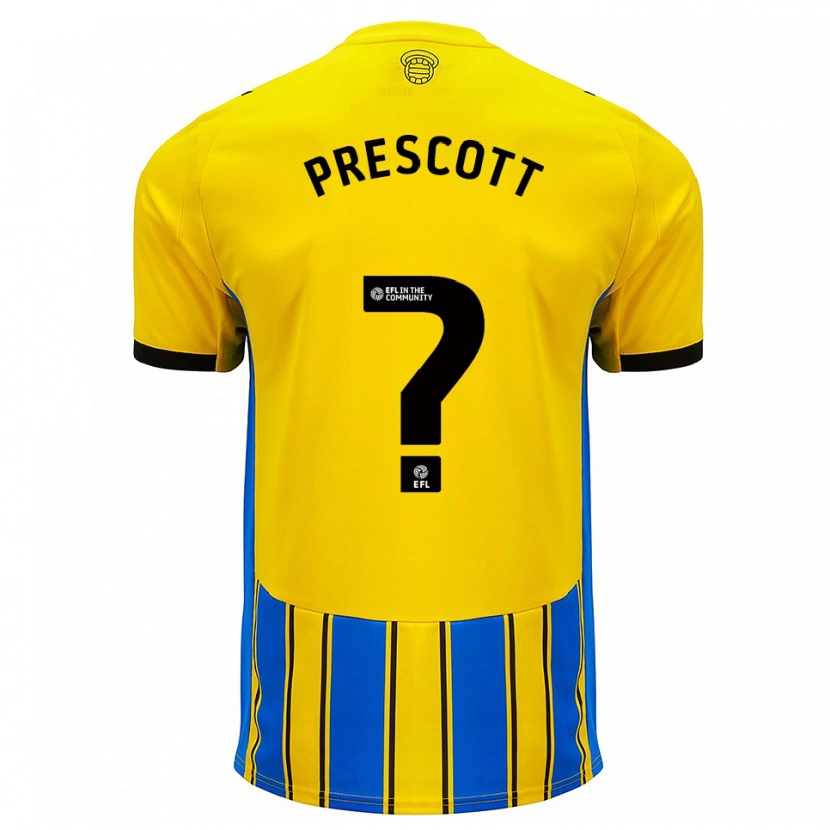 Danxen Kid Alfie Prescott #0 Blue Yellow Away Jersey 2025/26 T-Shirt
