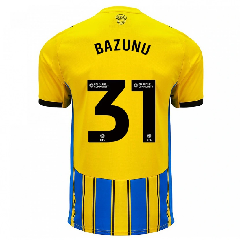 Danxen Kid Gavin Bazunu #31 Blue Yellow Away Jersey 2025/26 T-Shirt