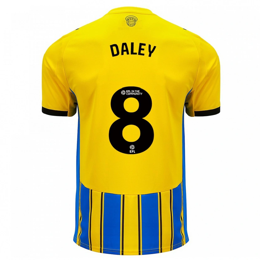 Danxen Kid Aston Daley #8 Blue Yellow Away Jersey 2025/26 T-Shirt