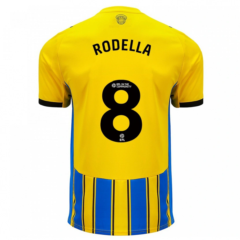 Danxen Kid Leo Rodella #8 Blue Yellow Away Jersey 2025/26 T-Shirt