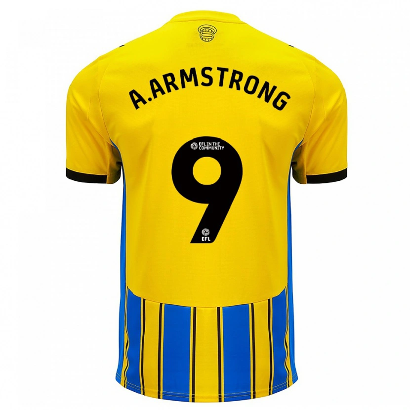 Danxen Kid Adam Armstrong #9 Blue Yellow Away Jersey 2025/26 T-Shirt