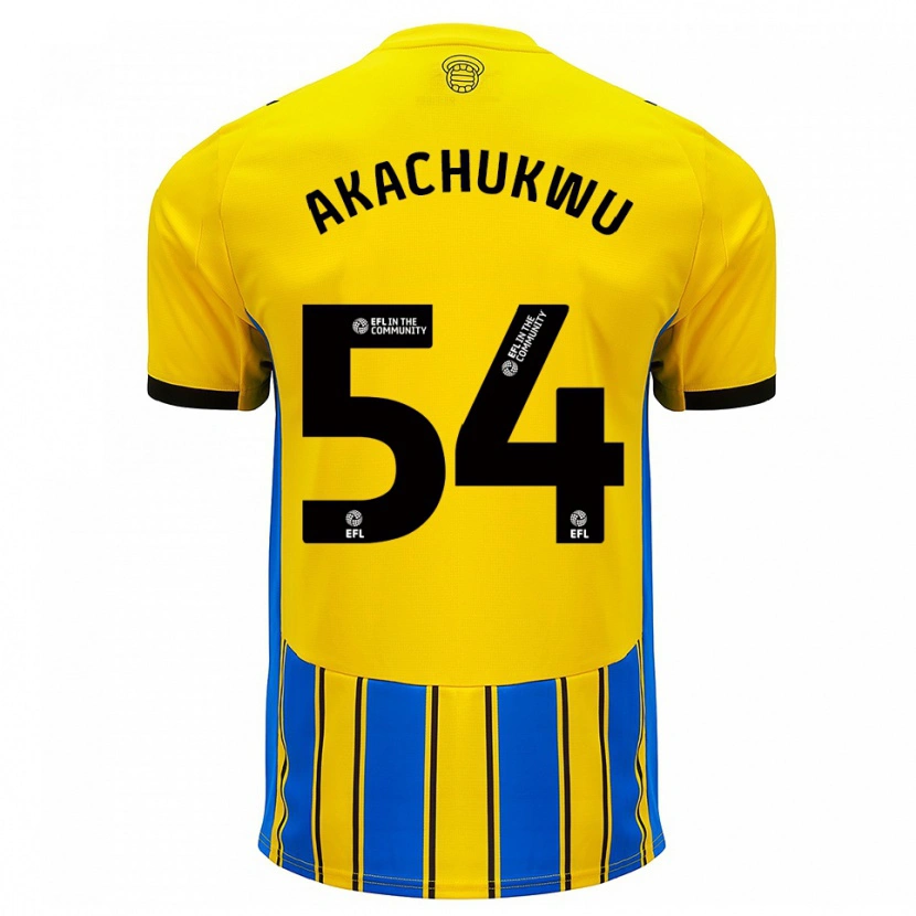 Danxen Kid Romeo Akachukwu #54 Blue Yellow Away Jersey 2025/26 T-Shirt