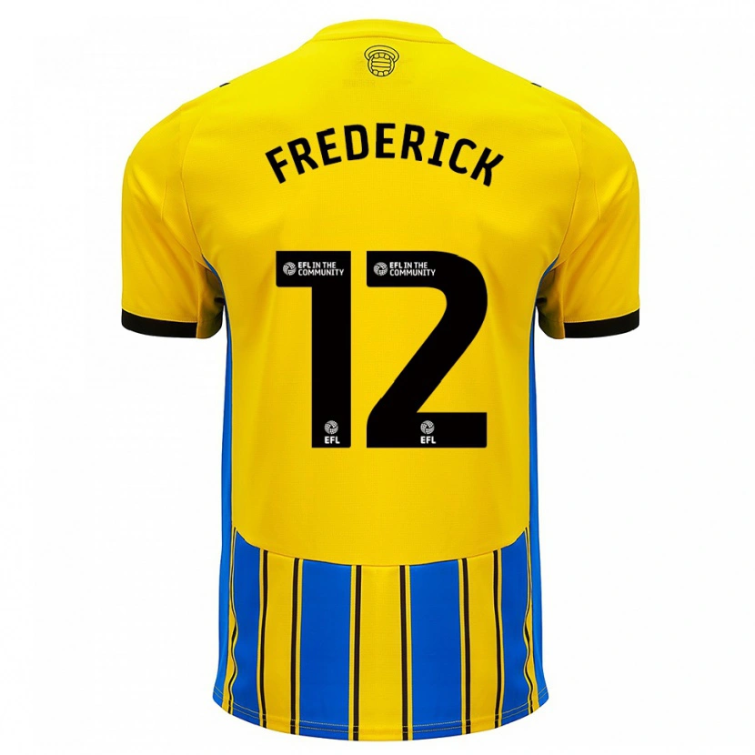 Danxen Kid Cameron Frederick #12 Blue Yellow Away Jersey 2025/26 T-Shirt