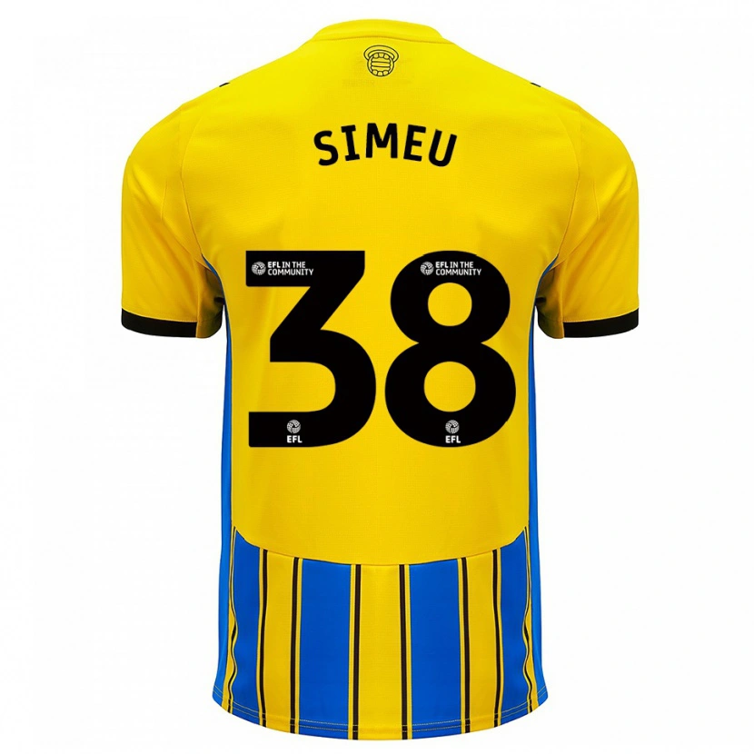 Danxen Kid Dynel Simeu #38 Blue Yellow Away Jersey 2025/26 T-Shirt