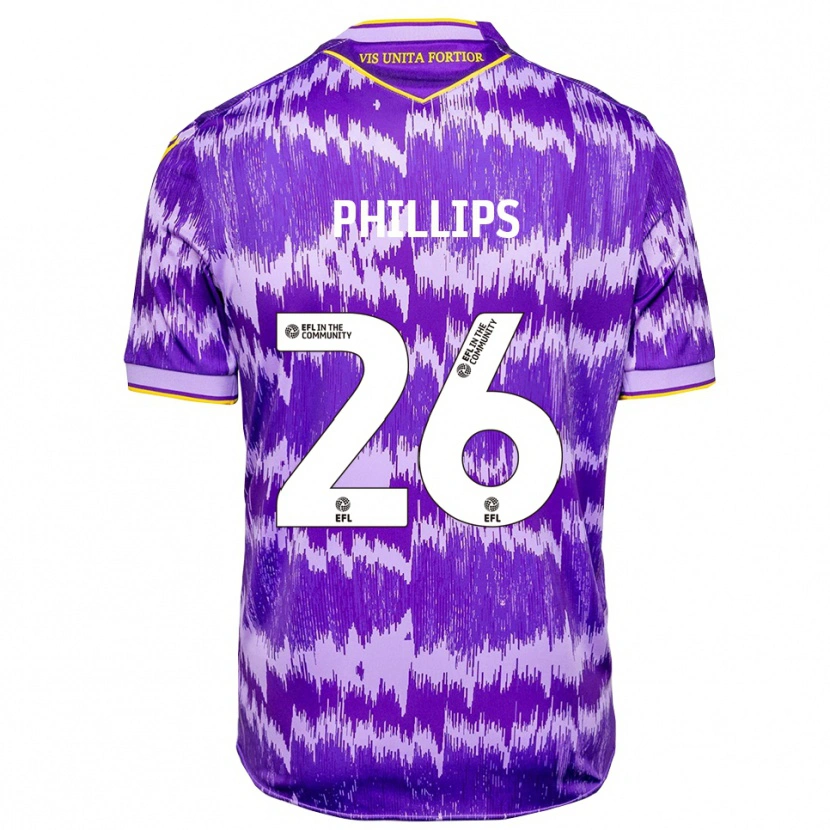 Danxen Kid Ashley Phillips #26 Purple Yellow Away Jersey 2025/26 T-Shirt
