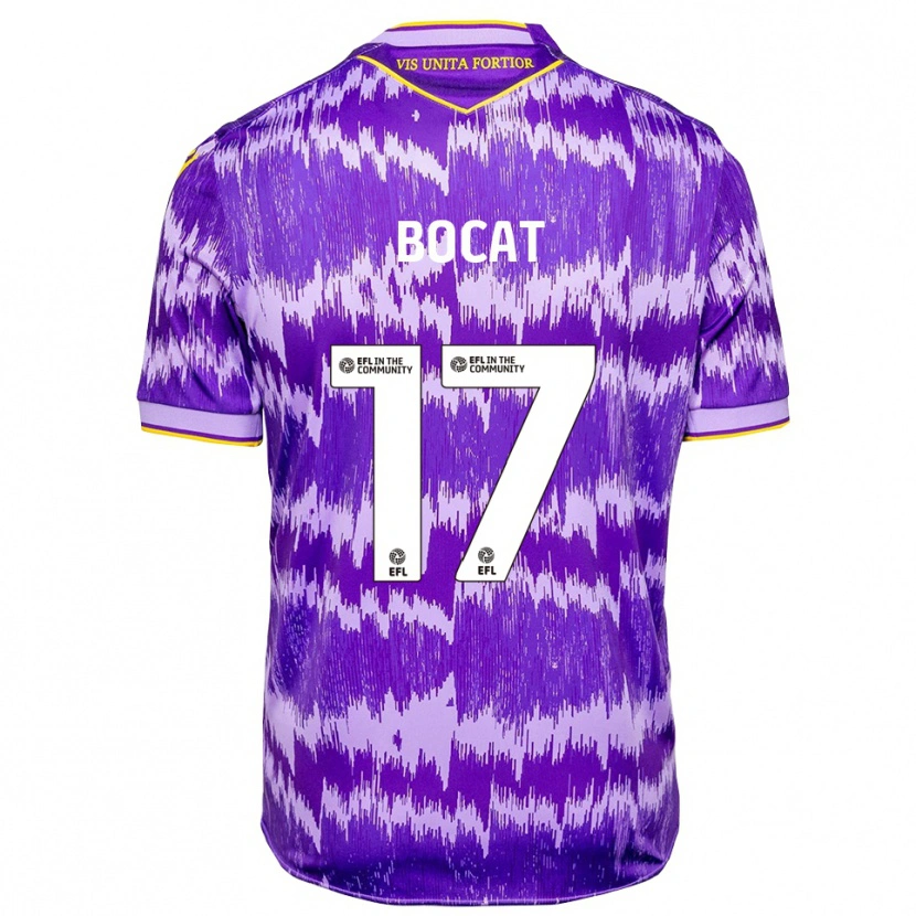 Danxen Kid Eric-Junior Bocat #17 Purple Yellow Away Jersey 2025/26 T-Shirt
