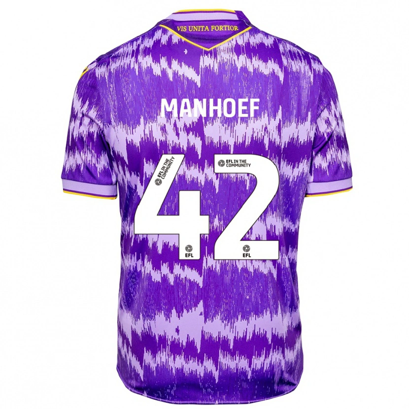 Danxen Kid Million Manhoef #42 Purple Yellow Away Jersey 2025/26 T-Shirt