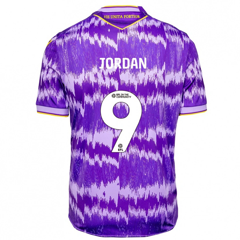 Danxen Kid Saffron Jordan #9 Purple Yellow Away Jersey 2025/26 T-Shirt