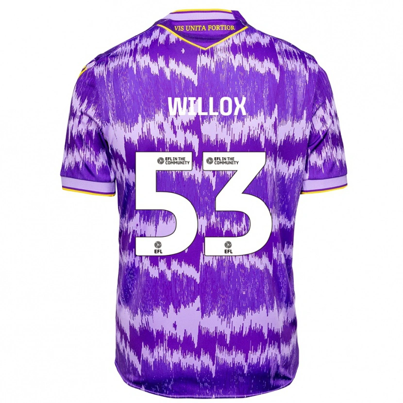 Danxen Kid Kieron Willox #53 Purple Yellow Away Jersey 2025/26 T-Shirt