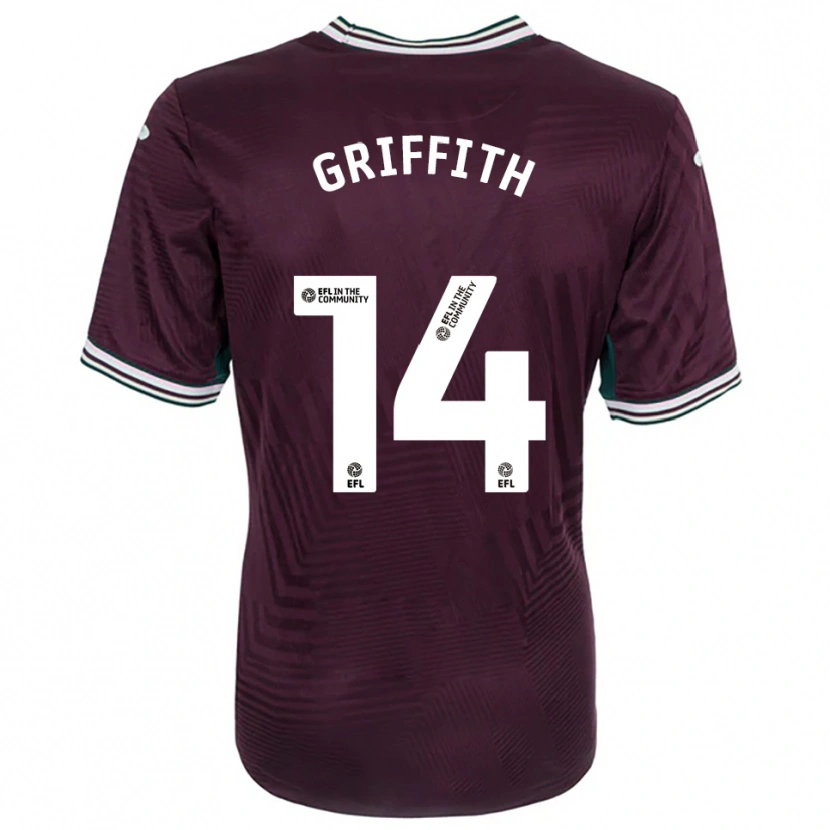 Danxen Kid Yori Griffith #14 Rust Red White Away Jersey 2025/26 T-Shirt