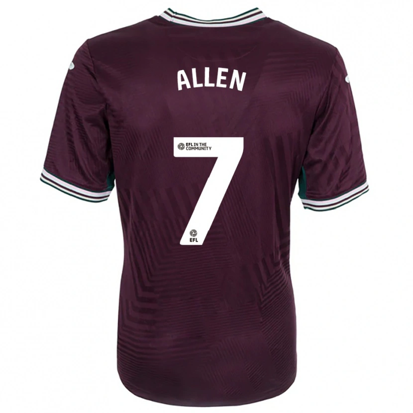 Danxen Kid Joe Allen #7 Rust Red White Away Jersey 2025/26 T-Shirt