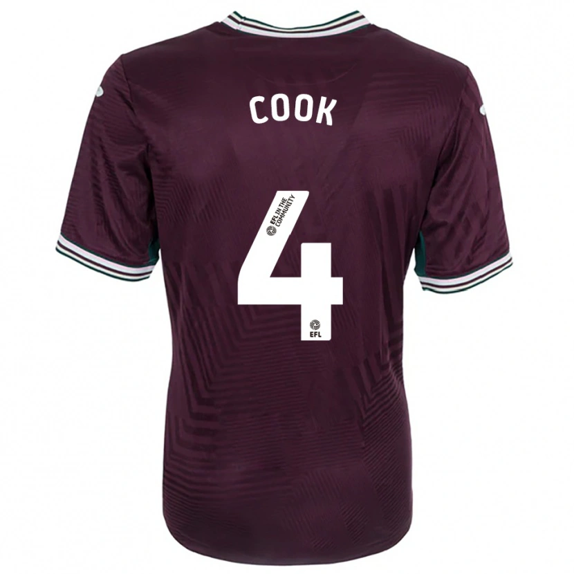 Danxen Kid Jacob Cook #4 Rust Red White Away Jersey 2025/26 T-Shirt