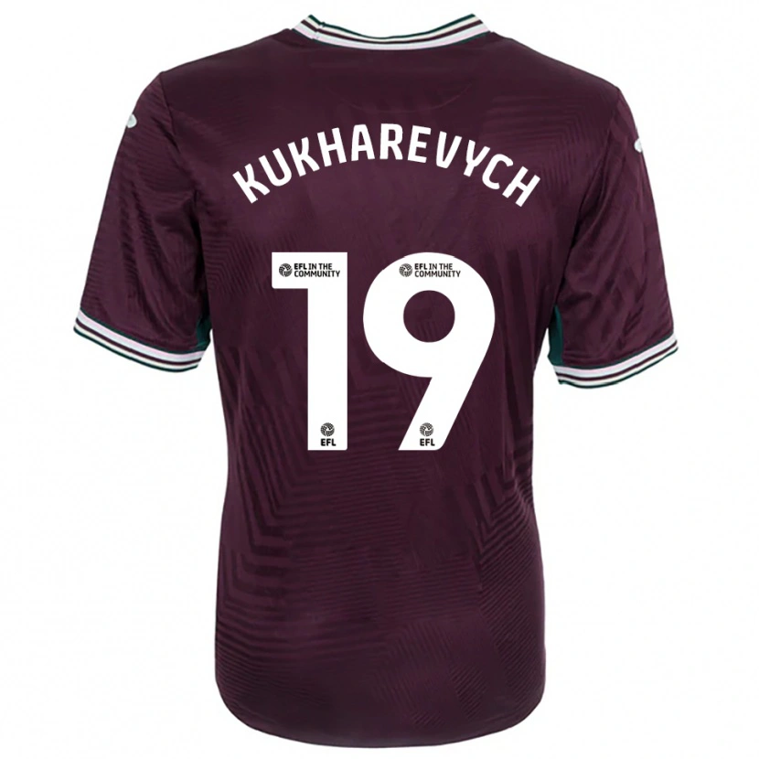 Danxen Kid Mykola Kukharevych #19 Rust Red White Away Jersey 2025/26 T-Shirt
